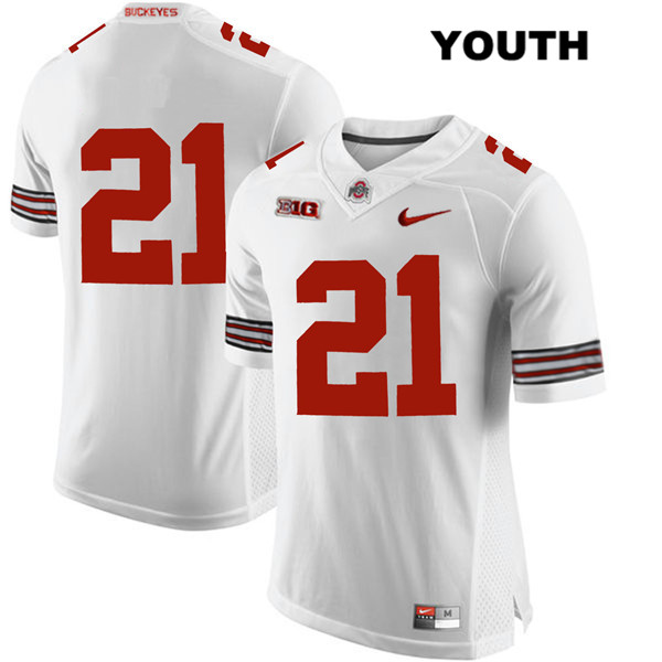 Ohio State Buckeyes Youth Parris Campbell #21 White Authentic Nike No Name College NCAA Stitched Football Jersey EQ19C03DG